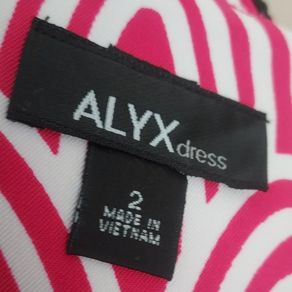 Alyx Women's Sleeveless Sheath Dress Pink and White Size 2 - Picture 6 of 6